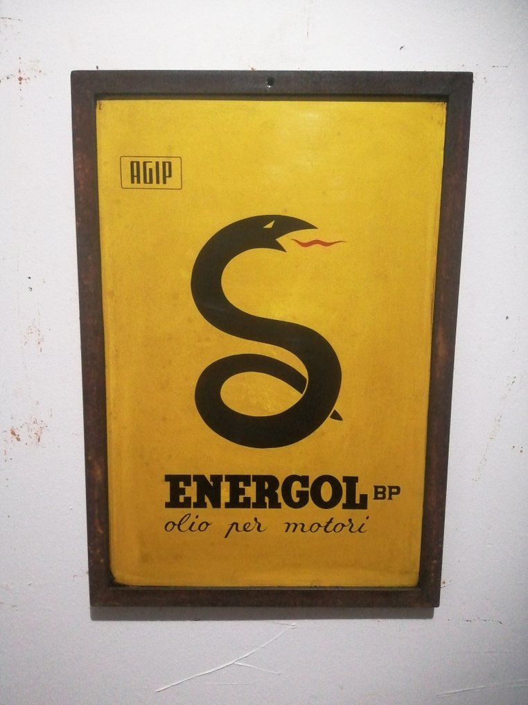 Agip energol - 广告标牌 - 1980 - 铁 #1.0