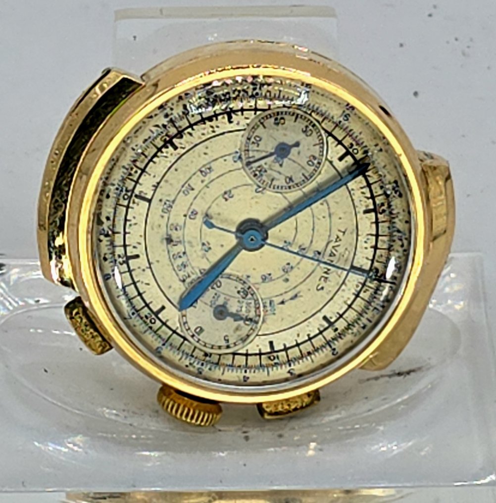 Tavannes - 18k Chronograph Armbanduhr - Kaliber Venus 150 - Originalzustand - Schweiz um 1940 - Schweiz um 1940 - Mænd - 1900-1949 #3.2