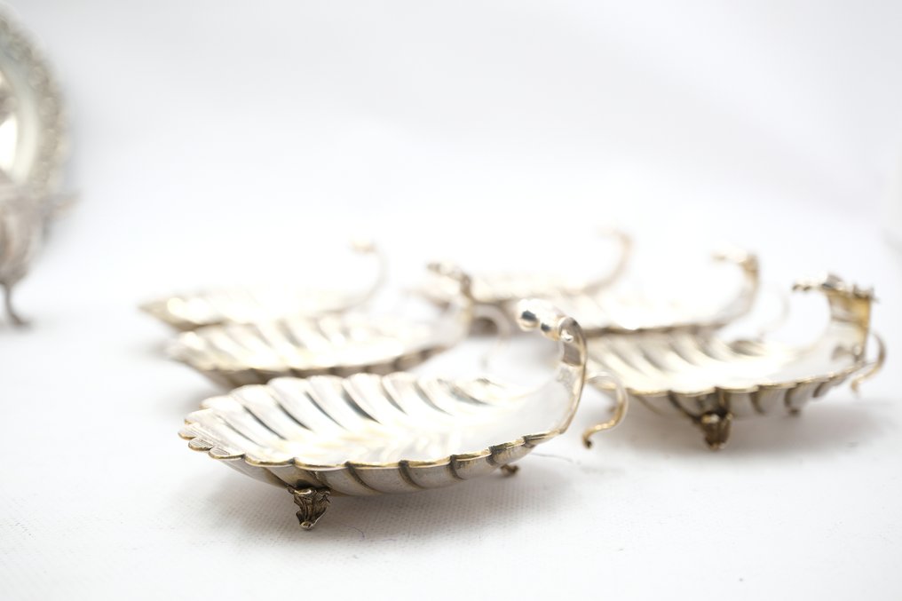 Leitão&Irmão - Figure - Six of shell 1892 (6) - .833 silver #2.1