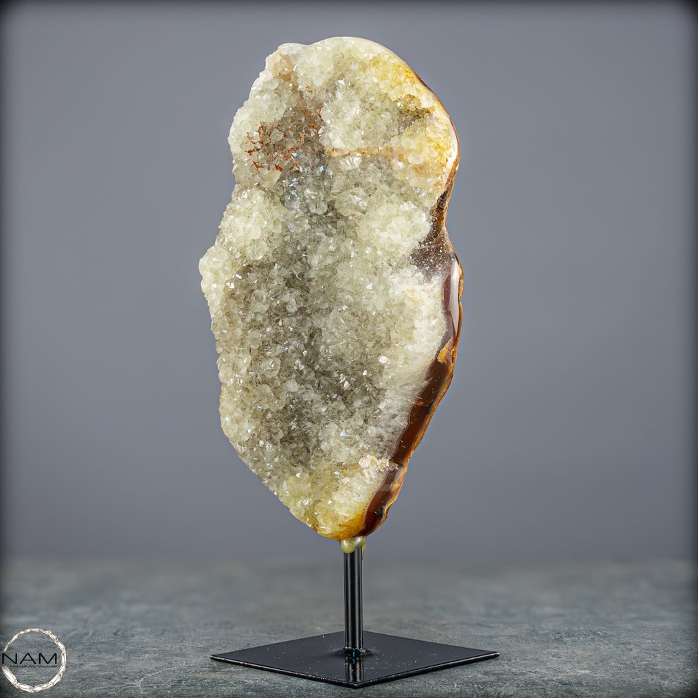 乌拉圭稀有天然Prasiolith和Amethyst晶簇，带底座 Kristallkunst in Perfektion- 844.29 g #1.0