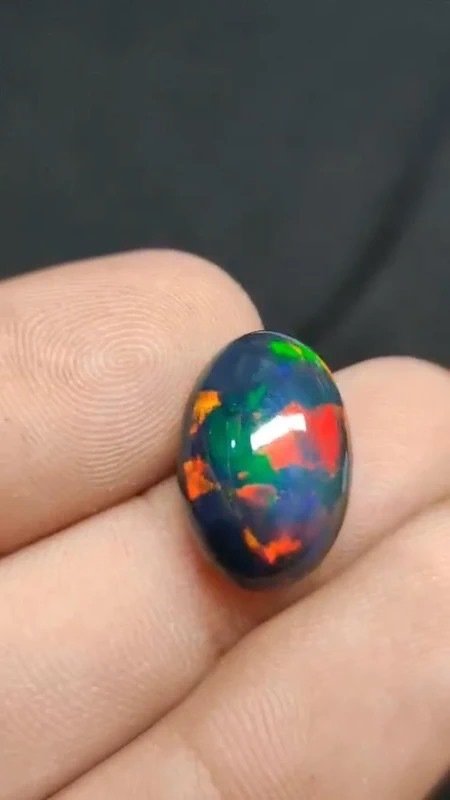 Opál AAA+++ Természetes fekete opál - 6,5 Ct- 1.3 g #3.2