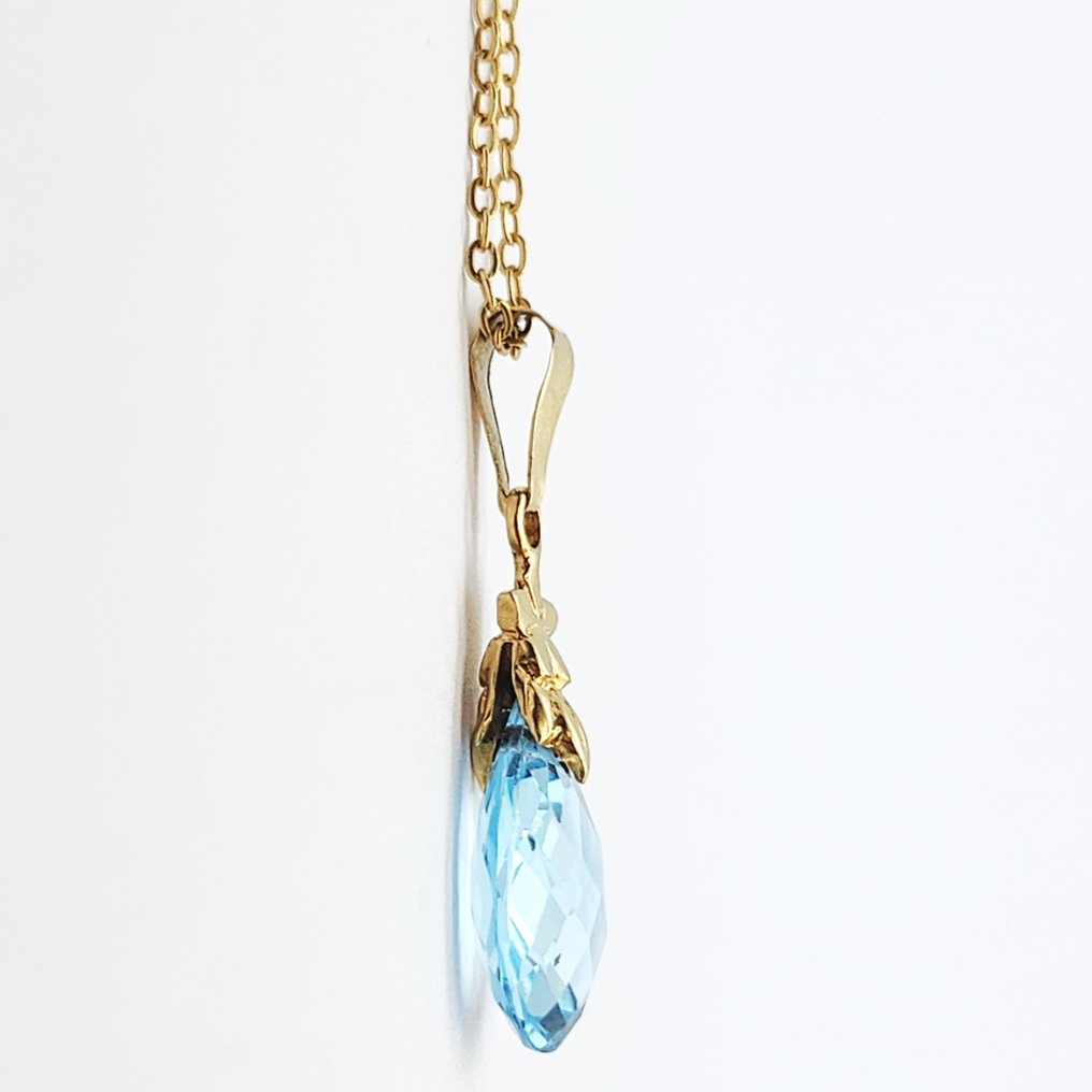 Collier avec pendentif - 18 carats Or jaune - 3.50ct. tw. Topaze #3.2