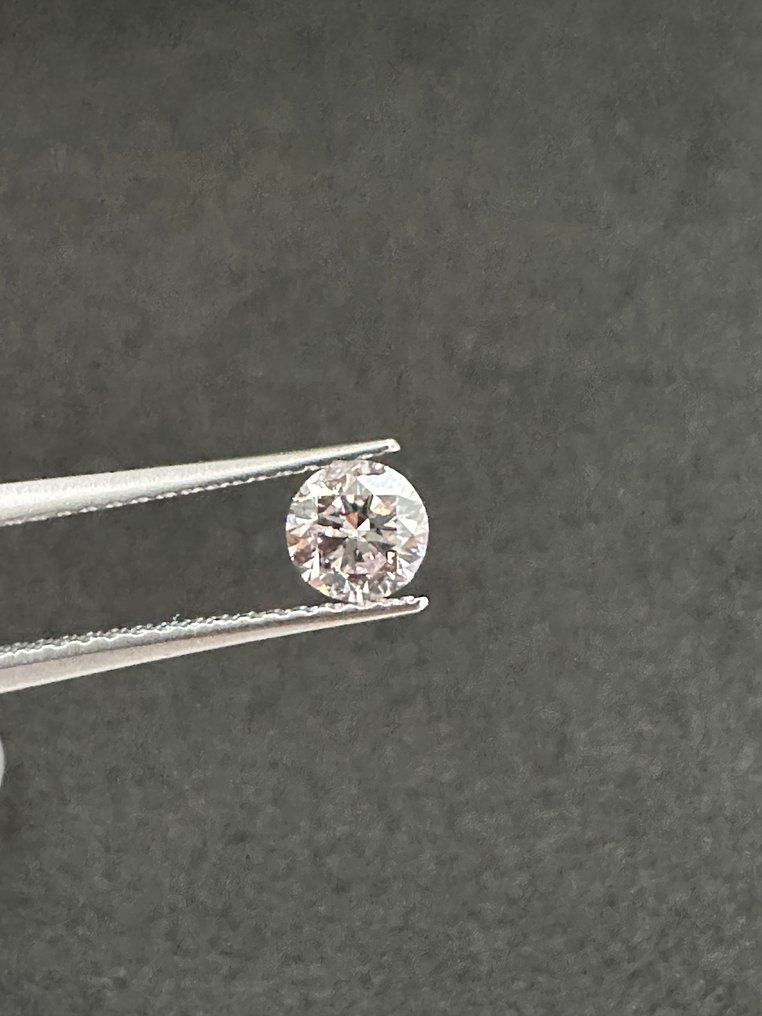 1 pcs Diamant (Natürlich farbig) - 0.35 ct - Rund - Fancy light Lila Rosa - I1 - International Gemological Institute (IGI) #4.3