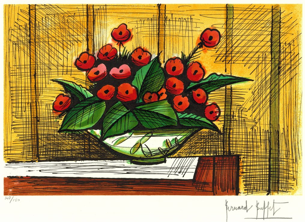 Bernard Buffet (1928-1999) - Bouquet de primevères #4.3