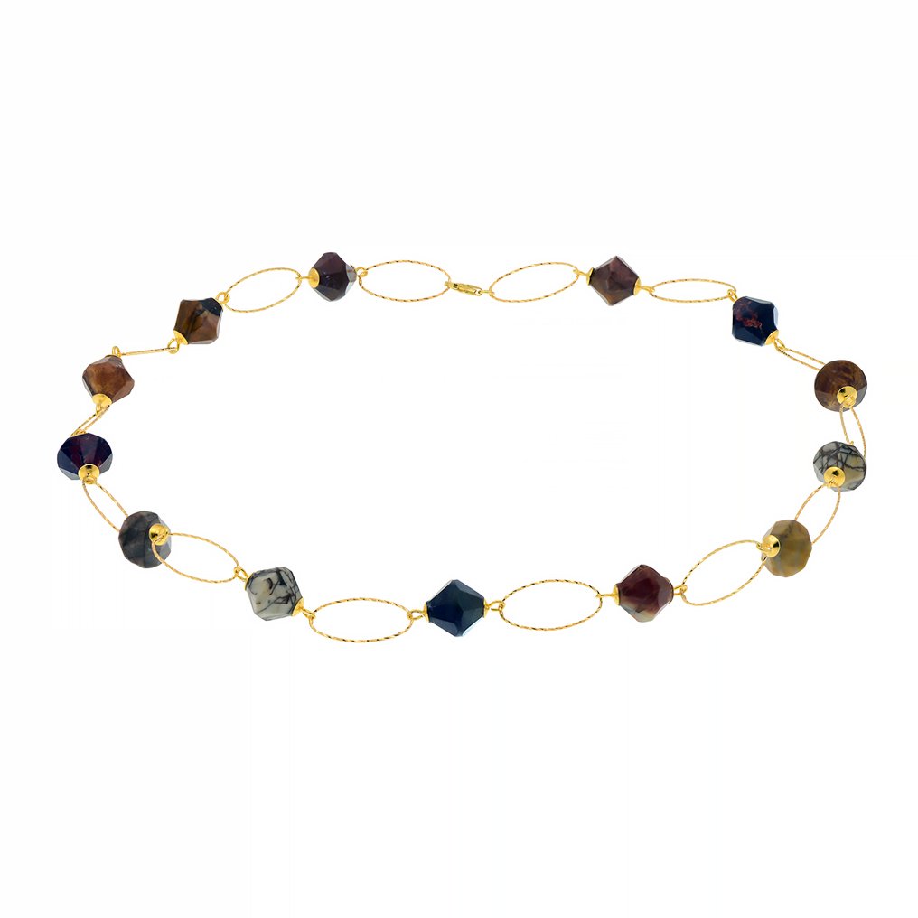 Calcedonio - Argento - Collana - Jasper #1.0