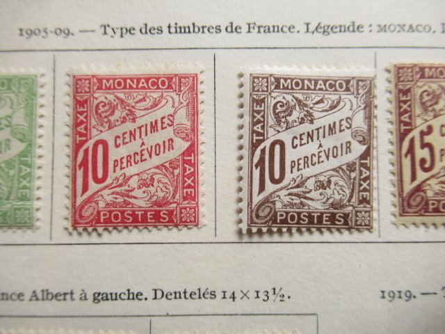 Monaco  - Taxe, colecție superbă de timbre #2.1