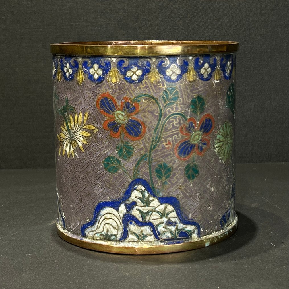 笔筒 - 黄铜色, 搪瓷, Gold-plated #1.0