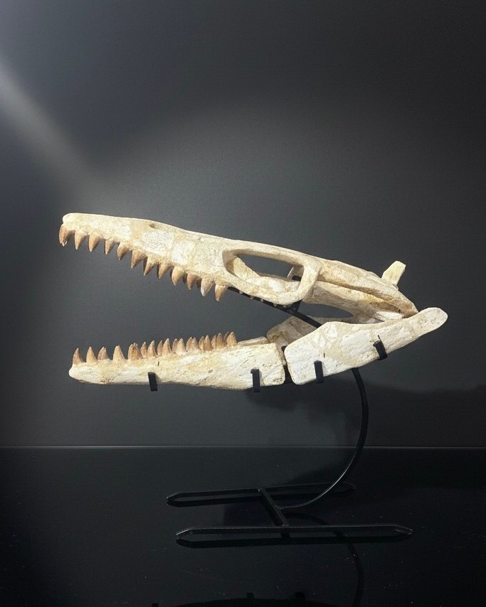 Mosasauro - Cranio fossile - Mosasaurus sp. - 43 cm - 54 cm #4.3