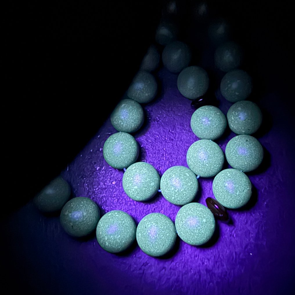 Tesbih-Gebetskette mit baltischen Bernsteinperlen ø16mm in Schwarz, 87,1 g - Bernstein - Baltic amber - succinite #2.1