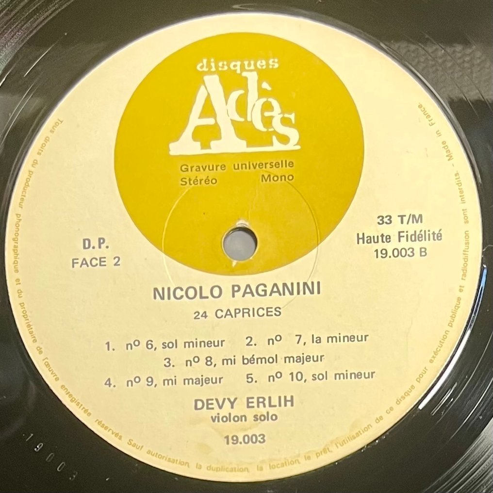 Devy Erlih, Paganini - Les 24 Caprices Pour Violon - A rare collector's treasure ! - 2xLP Album (double album) - Stereo, 1st Pressing - 1976 #4.3
