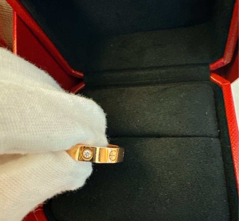 Cartier - Δαχτυλίδι - 18 καράτια Ροζ χρυσό - 0.02ct. tw. Διαμάντι (Φυσικό) #1.0