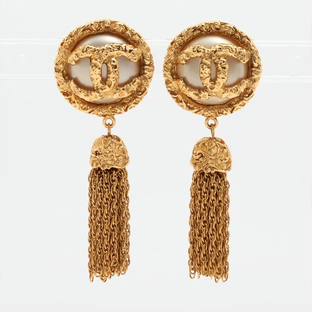Chanel - Aranyozott - Drop fülbevaló #1.0
