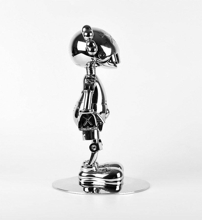 Kaws (1974) - Hajime Sorayama - No future companion (silver chrome) #4.3