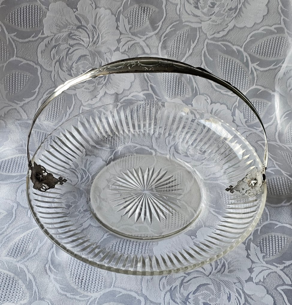 Platter - .835 silver - Crystal with silver #1.0