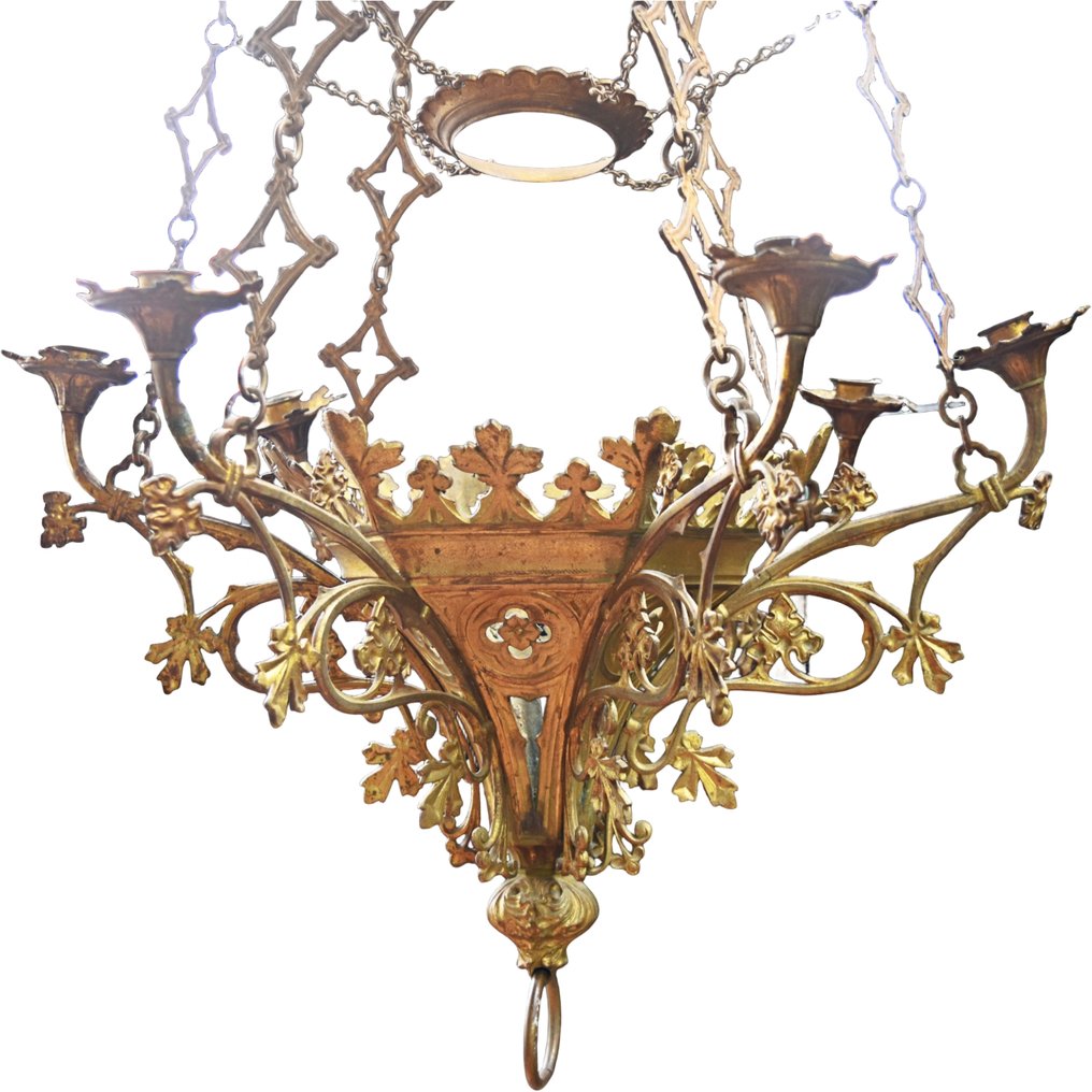 枝形吊灯 - 新哥特式大烛台 - 150厘米 - 黄铜色 #1.0