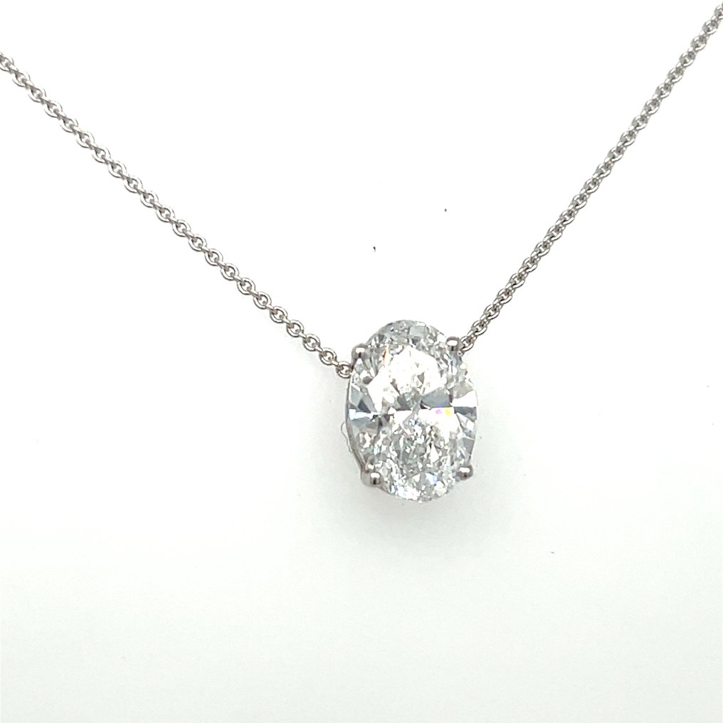 Ingen reservasjonspris - Halskjede - 14 karat Hvitt gull -  2.04ct. tw. Diamant (Lab-dyrket) #2.1