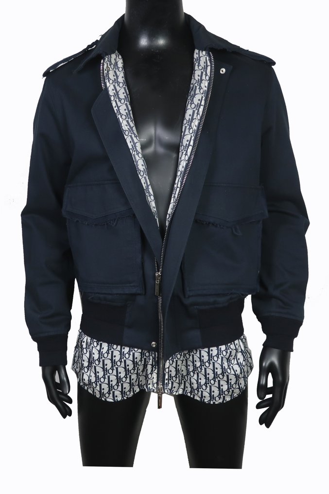 DIOR - Oblique Silk linned Bomber Jacket - Haină #2.1