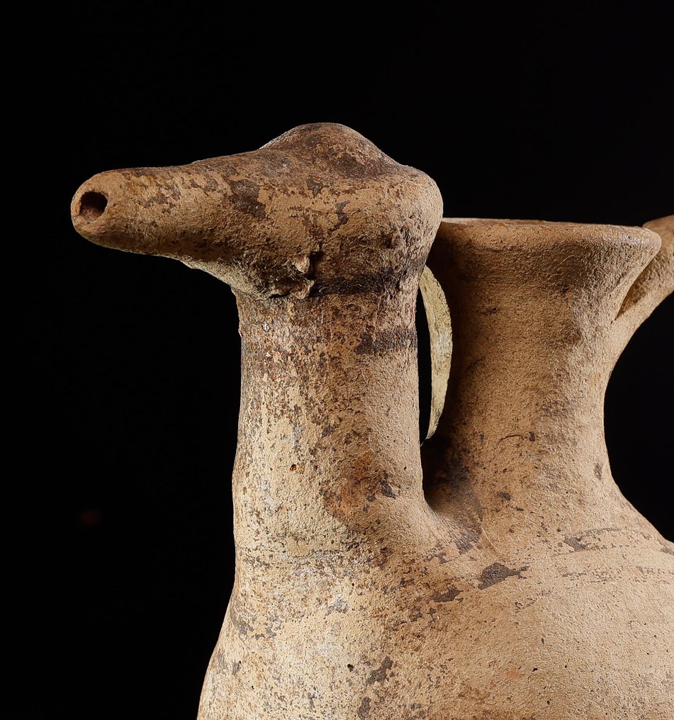 Αρχαία Ελλάδα Τερακότα ριθύον σε σχήμα πουλιού. - 13 cm #1.0
