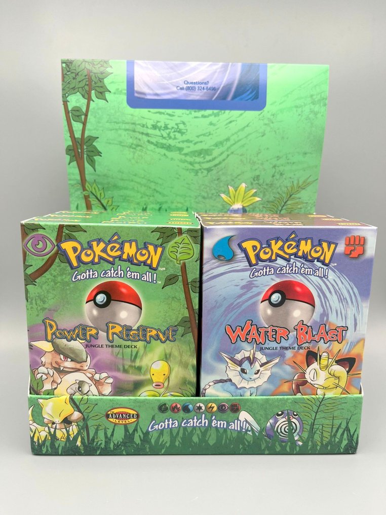 Pokémon - 8 Box - Jungle Theme Decks case: Water Blast & Power Reserve - Empty!!! - WOTC #1.0