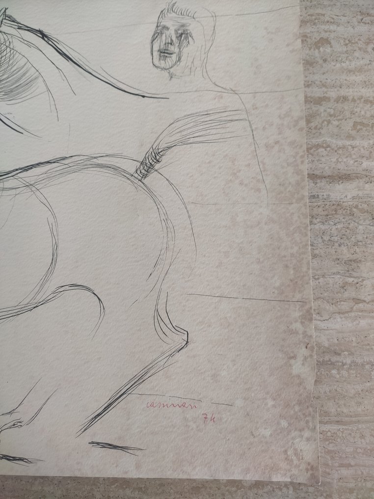 Bruno Cassinari (1912-1992) - Cavalli in corsa #4.3