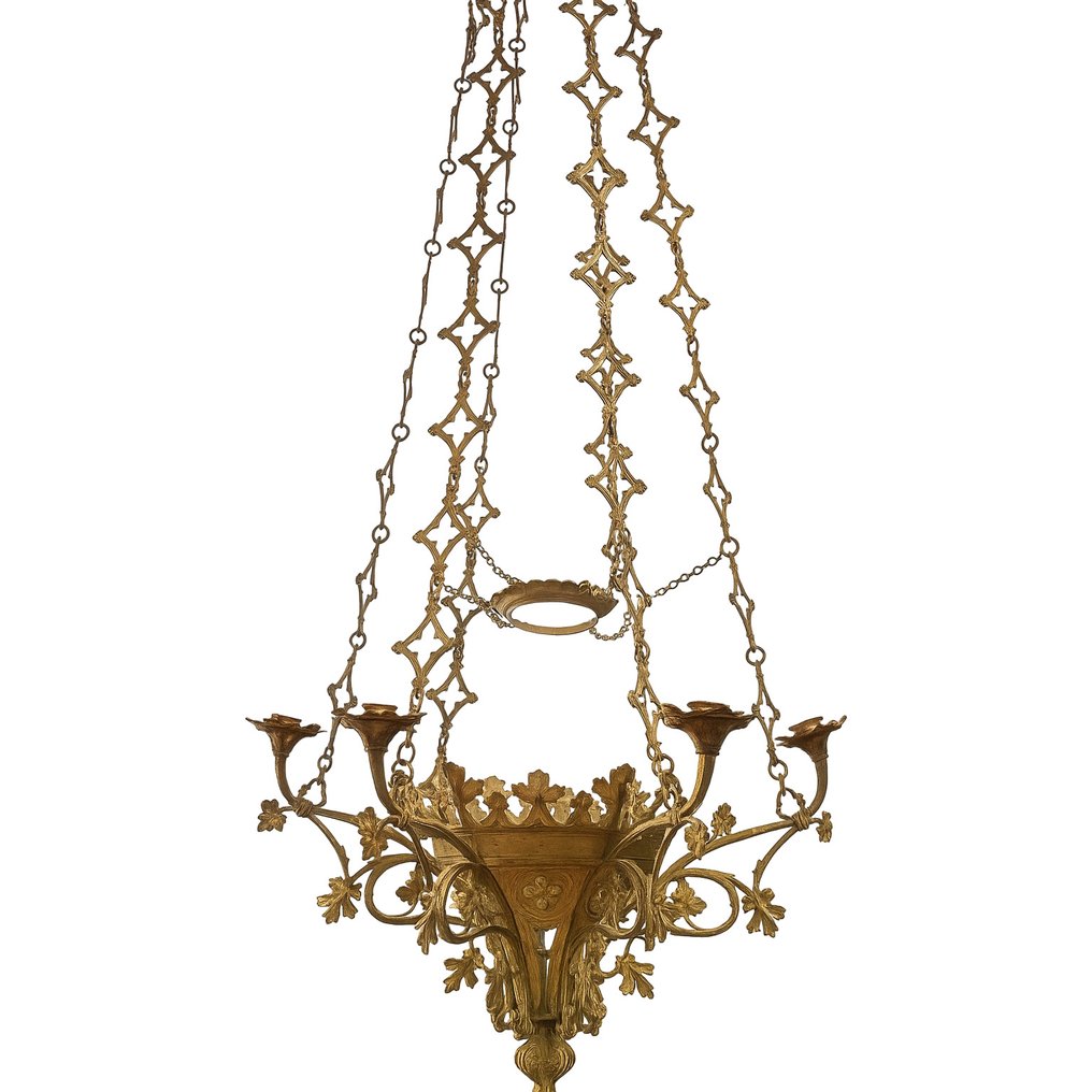 枝形吊灯 - 新哥特式大烛台 - 150厘米 - 黄铜色 #2.1