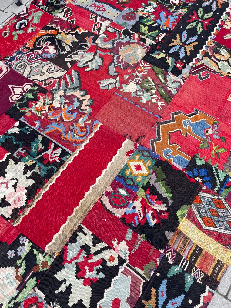 Vintage design - håndvævet - uld - hip tæppe - farverigt tæppe - Tæppe - 249 cm - 202 cm #2.1