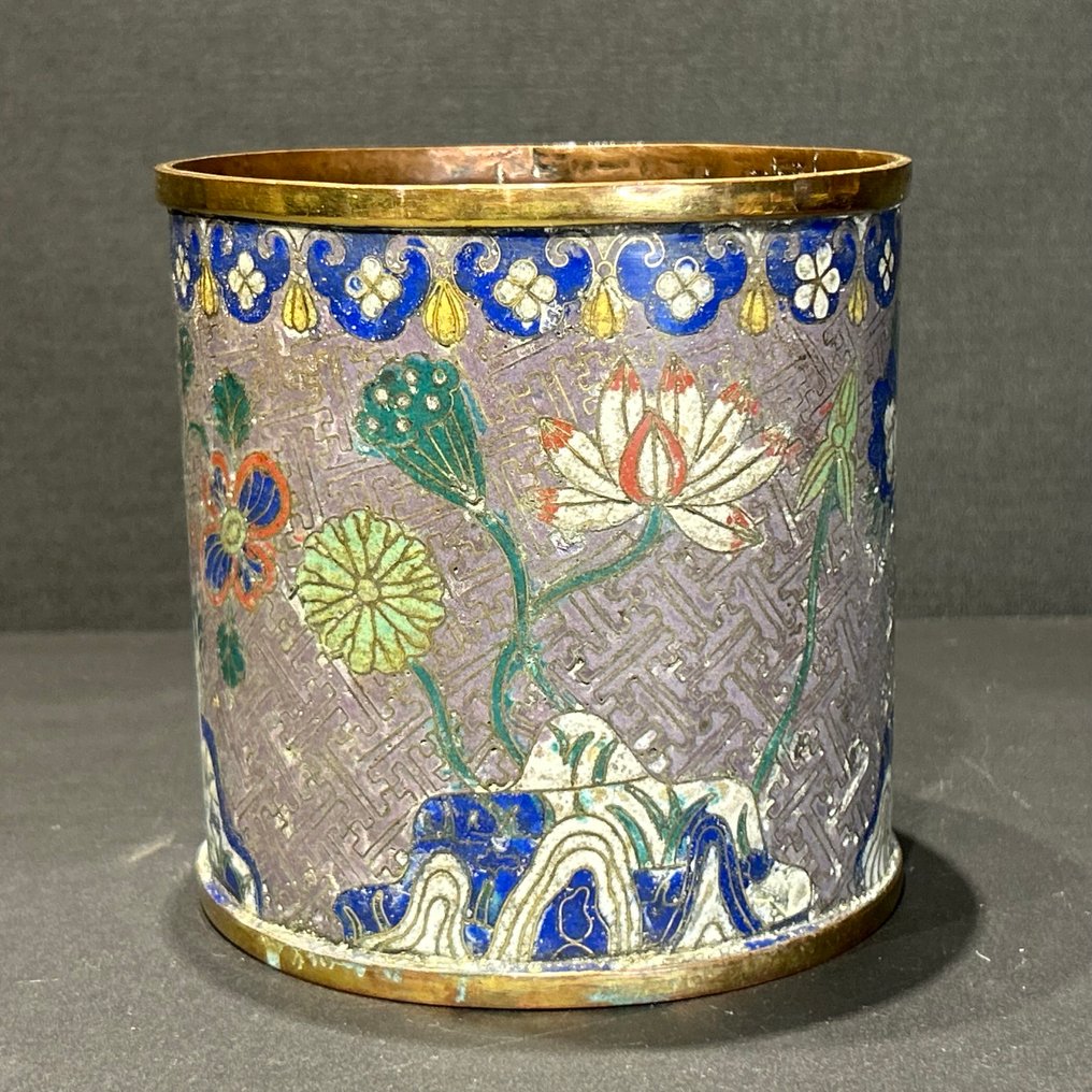 笔筒 - 黄铜色, 搪瓷, Gold-plated #2.1