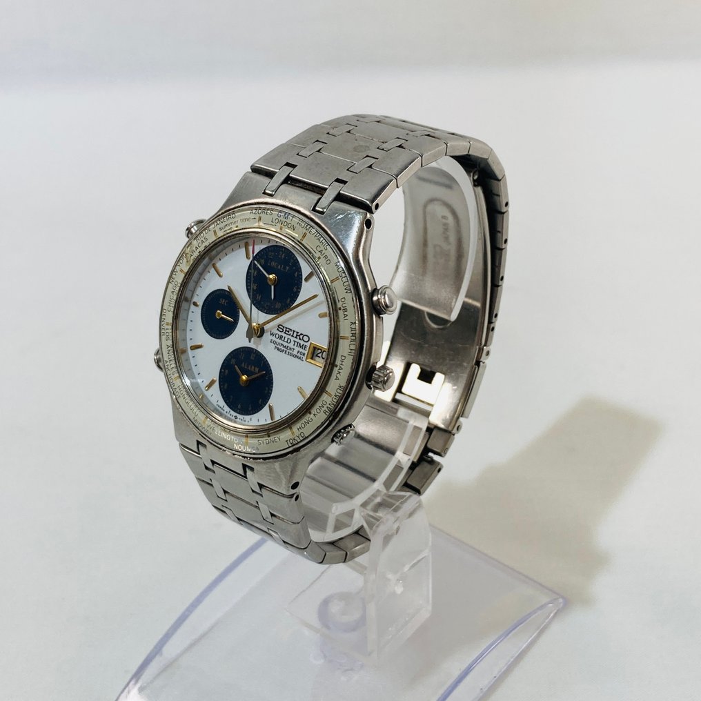Seiko - World Time - Ingen mindstepris - 5T52-7A00 - Mænd - 1990-1999  #2.1