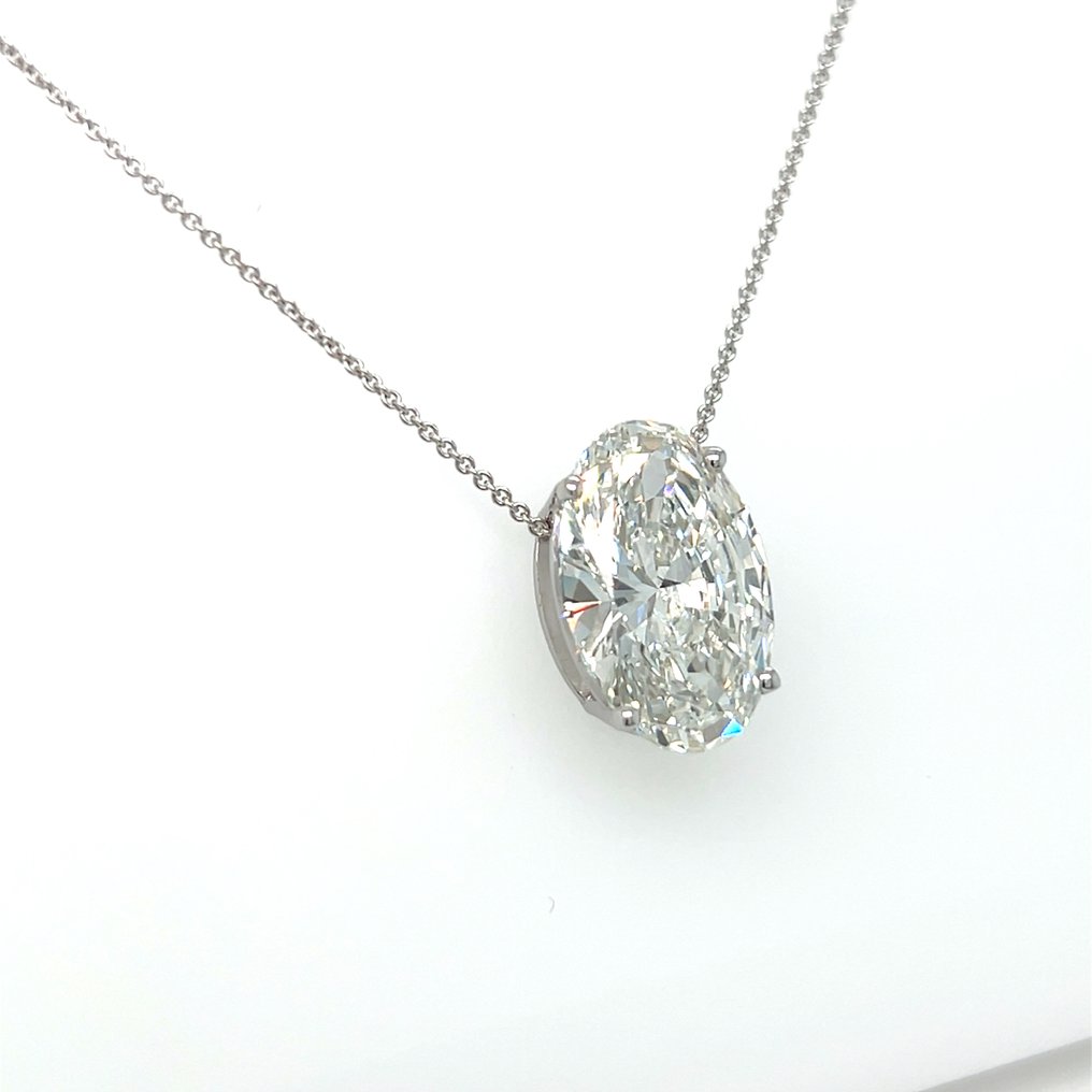 No reserve price - Necklace - 14 kt. White gold - 7.00ct. tw. Diamond (Lab-grown) #4.3