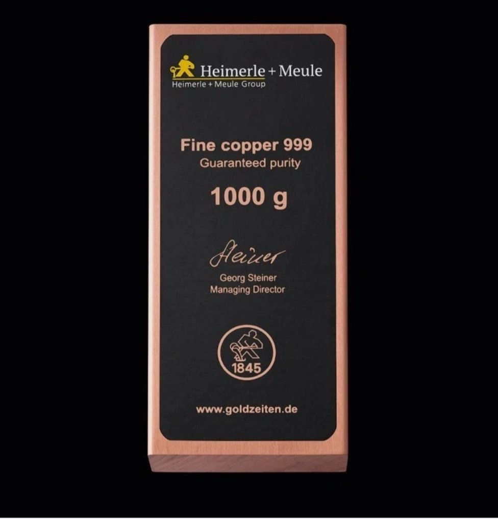 1 chilogrammo .999 - Copper -Heimerle + Meule (Senza prezzo di riserva) #2.1