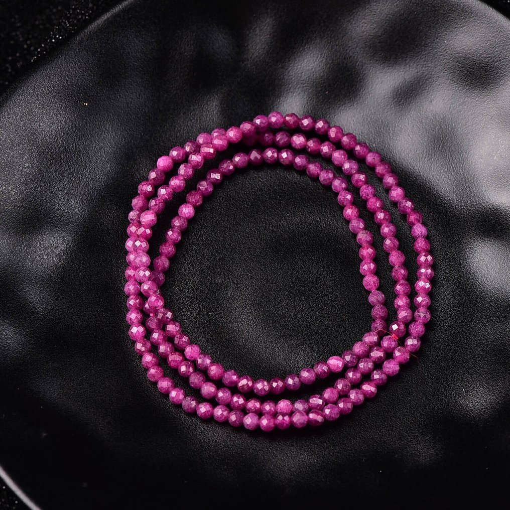 無底價 - ALGT 認證 - 天然紫色藍寶石手鍊或項鍊 - 奢華深紫色優雅- 9.92 g #4.3