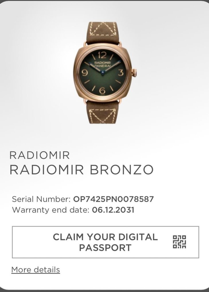 Panerai - Radiomir Bronzo - PAM00760 - Herre - 2020+ #4.3