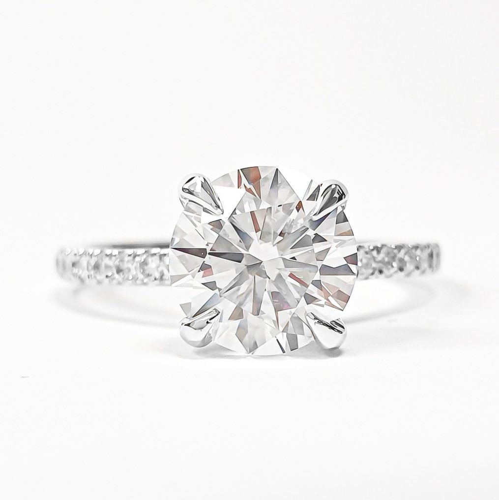 Nincs minimálár - Gyűrű - 14 kt. Fehér arany - 2.19ct. tw. Gyémánt (Laboratóriumban előállított) - Gyémánt - E VS1 IGI #1.0