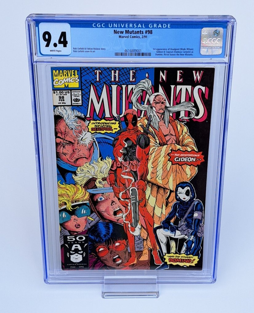 The New Mutants #98 - The Beginning of the End, part 1 - 1st appearance of Deadpool - 1 Graded comic - 第一版 - 1991 - CGC 9.4 #1.0