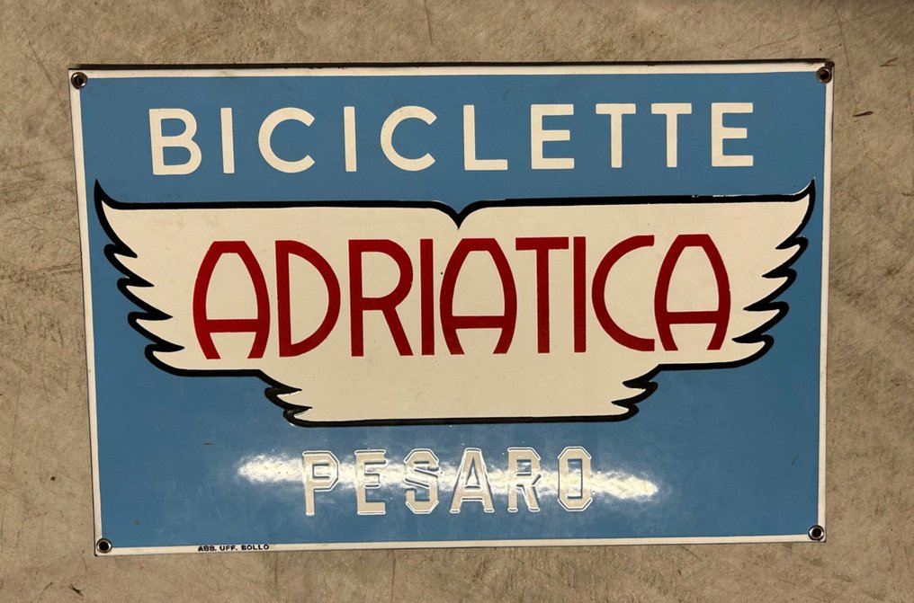 Biciclete Adriatica - Emaillebord bicicletas Adriatica - Sinal de esmalte - Esmalte #4.3