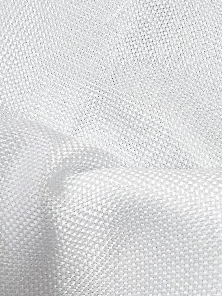 Fine pezza tessuto Alice 004 – Il bianco che illumina: eleganza e luce in un intreccio di stile - Ύφασμα - 260 cm - 290 cm #1.0