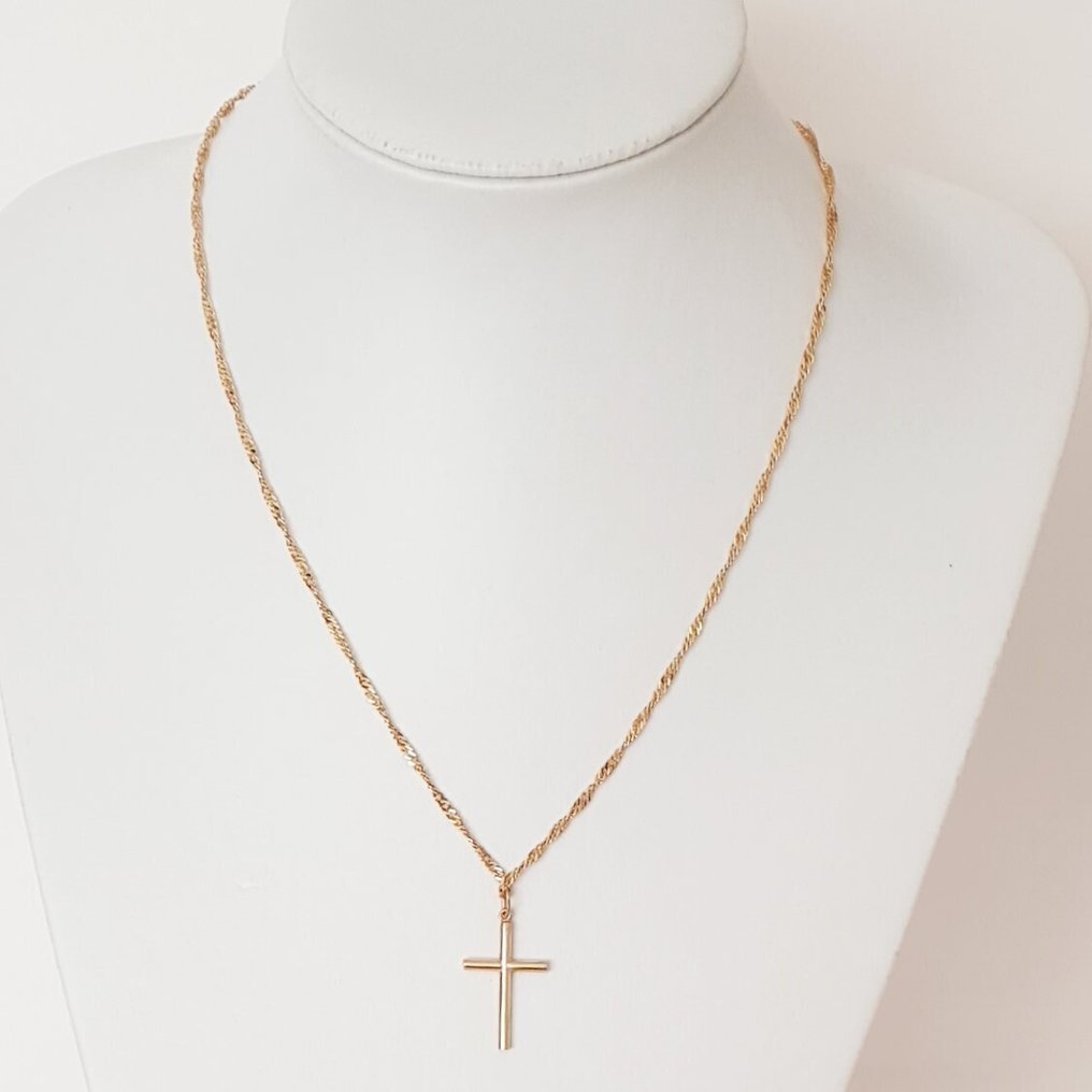 吊墜頸鏈 - 18 克拉 黃金 #1.0