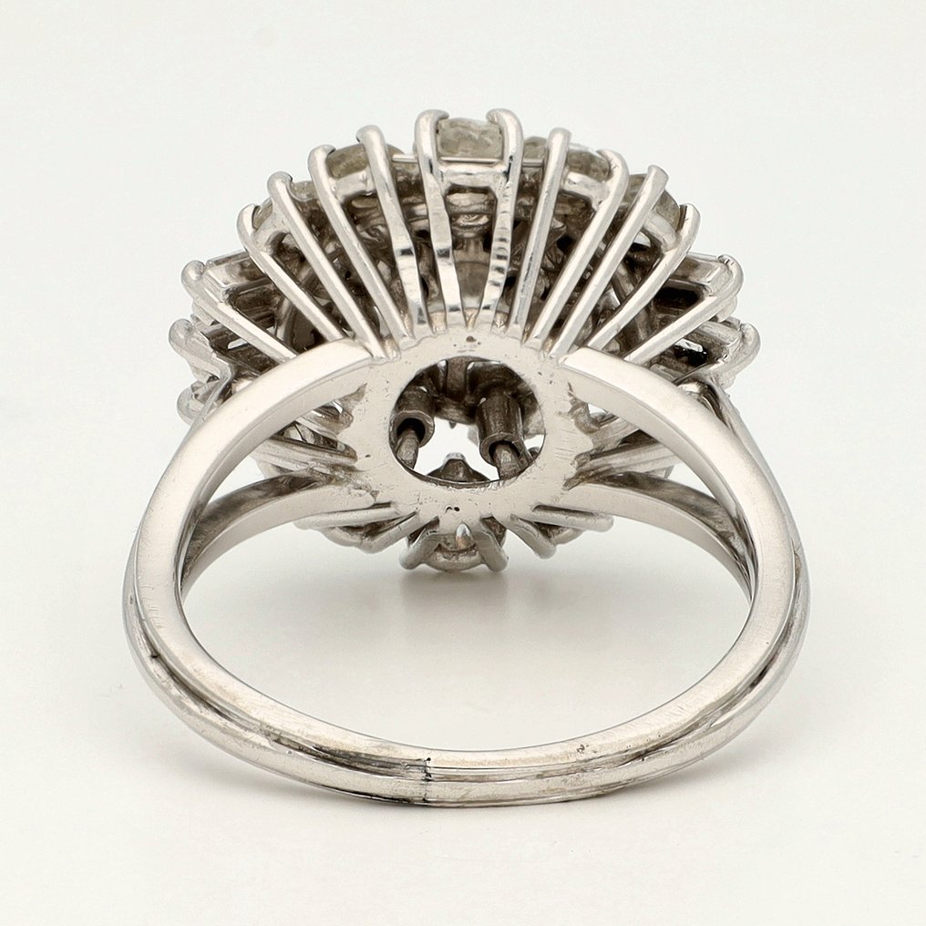 Gyűrű - 18 kt. Fehér arany Gyémánt (Természetes) #3.2