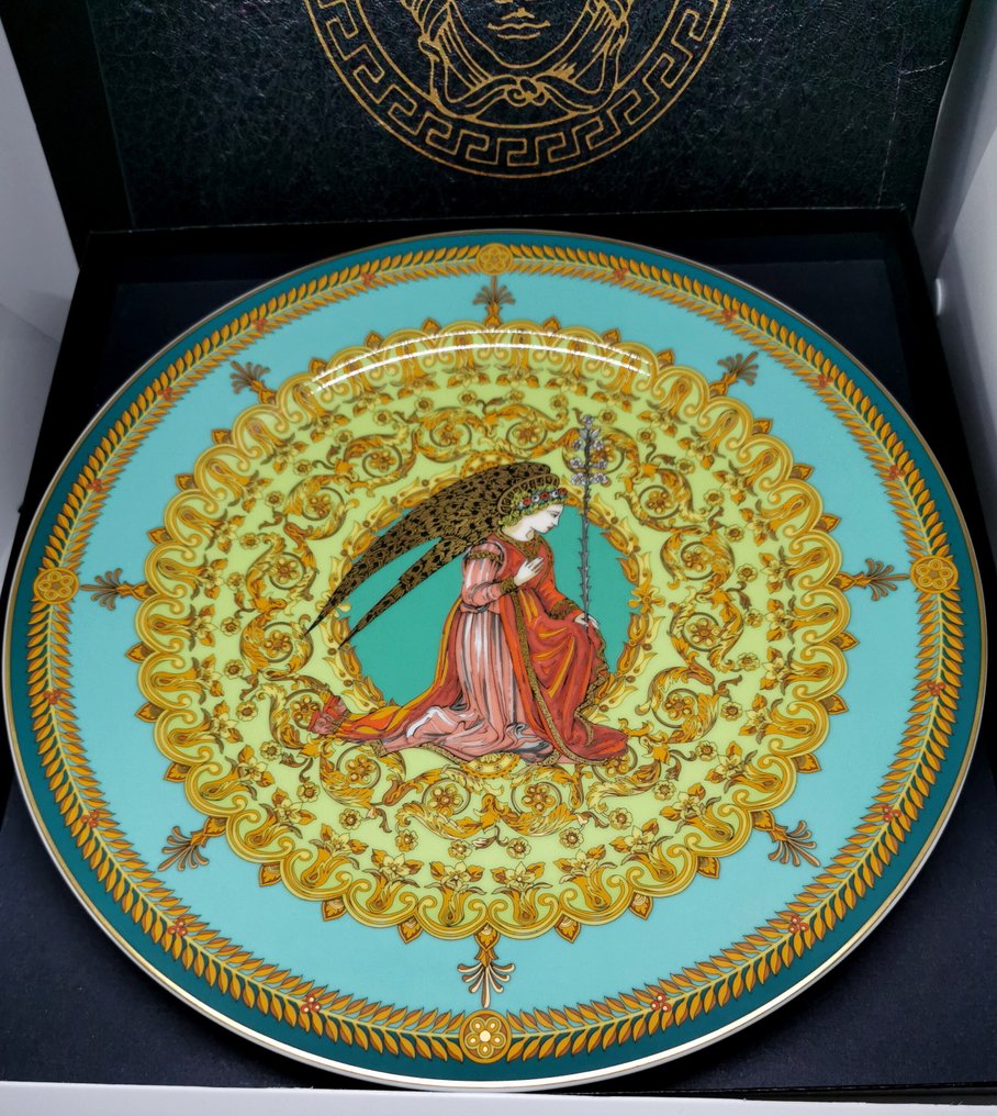 Versace - Χριστουγεννιάτικες διακοσμήσεις Rosenthal - L'ange Gabriel με αυθεντικό κουτί. - Πορσελάνη - Πιάτο Χριστουγέννων - 1995 #4.3
