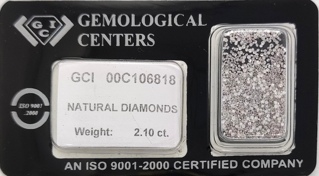 没有保留价 - 1086 pcs 钻石  (天然色彩的)  - 2.10 ct - 圆形 混合粉色 - SI1 微内含一级, I1 内含一级 - 以色列宝石中心（G.C.I.） #3.2