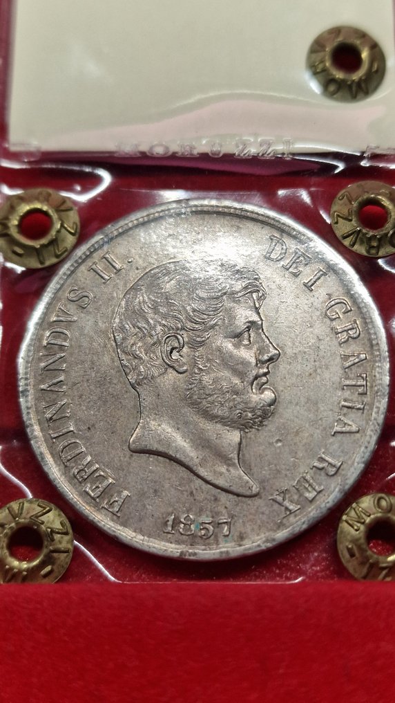 意大利，两西西里王国 Ferdinando II di Borbone. Piastra da 120 Grana 1857 #1.0