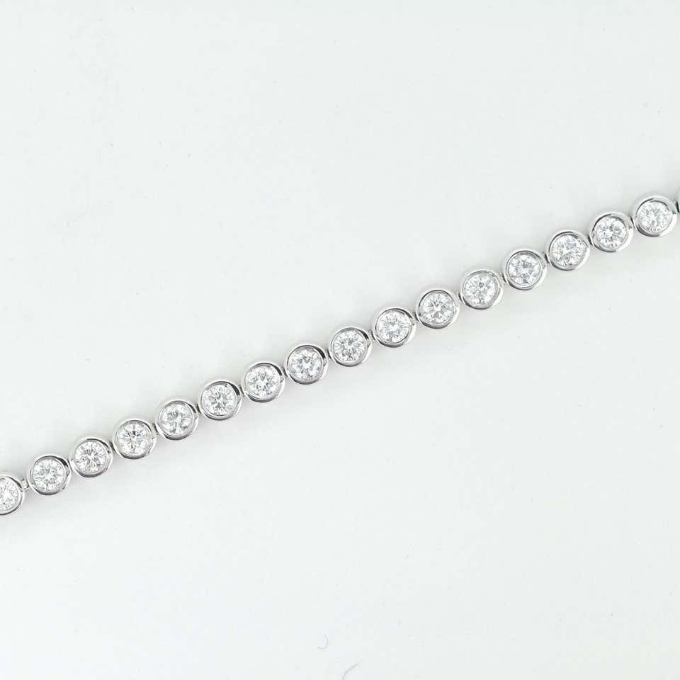 Tennisrannekoru - 18 kt. Valkokulta - 3.64ct. tw. Timantti (Luonnollinen) #1.0