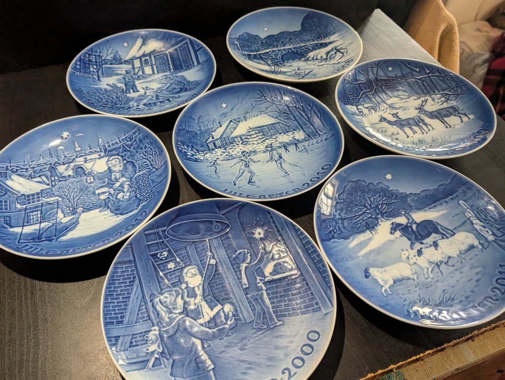 Bing & Grøndahl - 盘子 (7) - 瓷 - 圣诞菜肴 #1.0