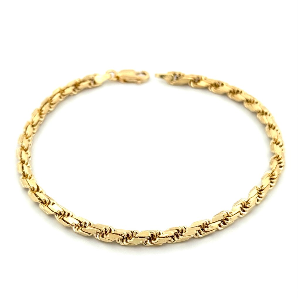 没有保留价 - Handmade - 手镯 - Solid Rope - 5.8 g - 18K包金 黄金 #4.3