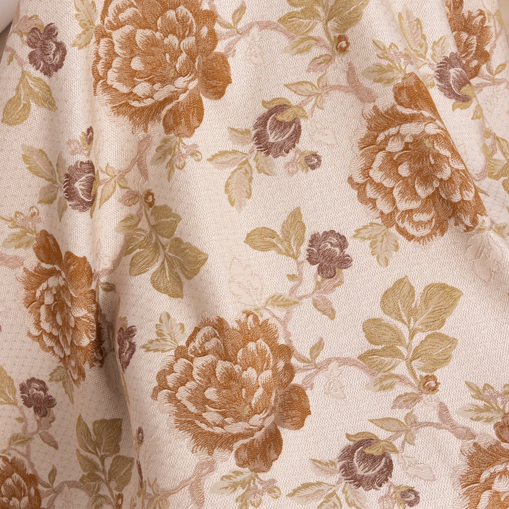 Σπάνιο ιταλικό ύφασμα μπροκάρ με λουλούδια - Ύφασμα ταπετσαρίας  - 375 cm - 140 cm #2.1