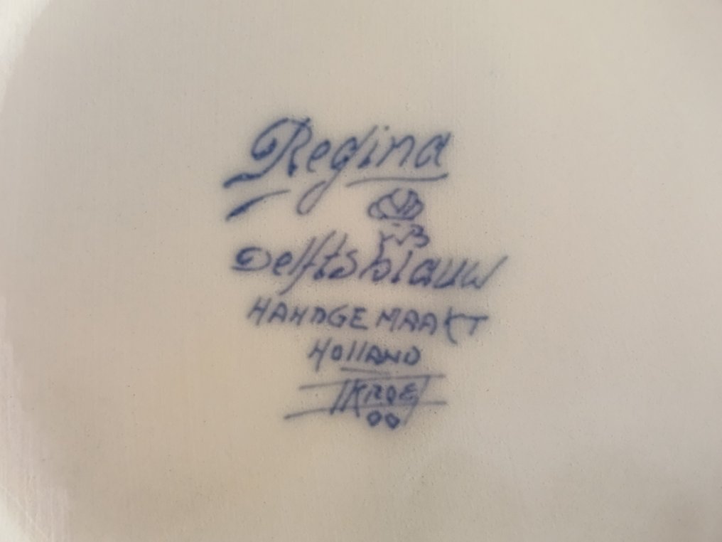 zwei gleiche Tabaksdosen -  Zwei Regina Fayence-Gefäße „Delfter Blau“ mit Echtheitszertifikat - No reserve price - Tobacco box (2) - Ceramic #2.1