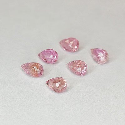 6 pcs 粉色 蓝宝石 - 2.07 ct - 安特卫普宝石检测实验室(ALGT) - 无加热 #3.2