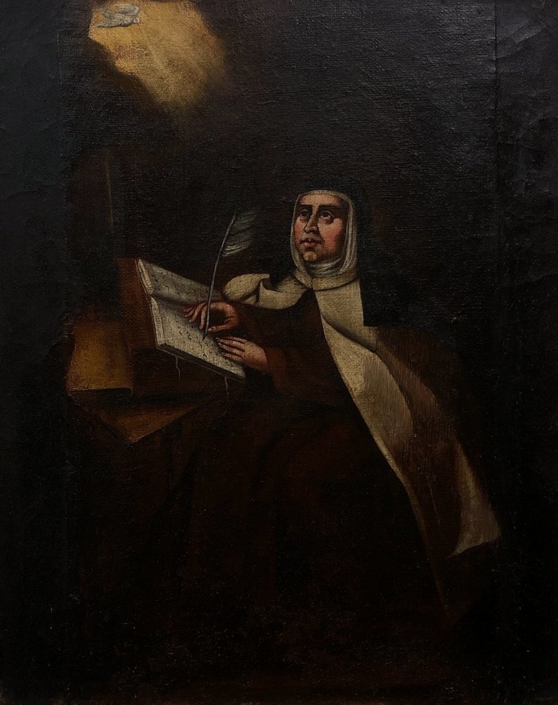 Maître Espagnol (c. 1700) - Sainte Thérèse d'Avila dans sa cellule #1.0