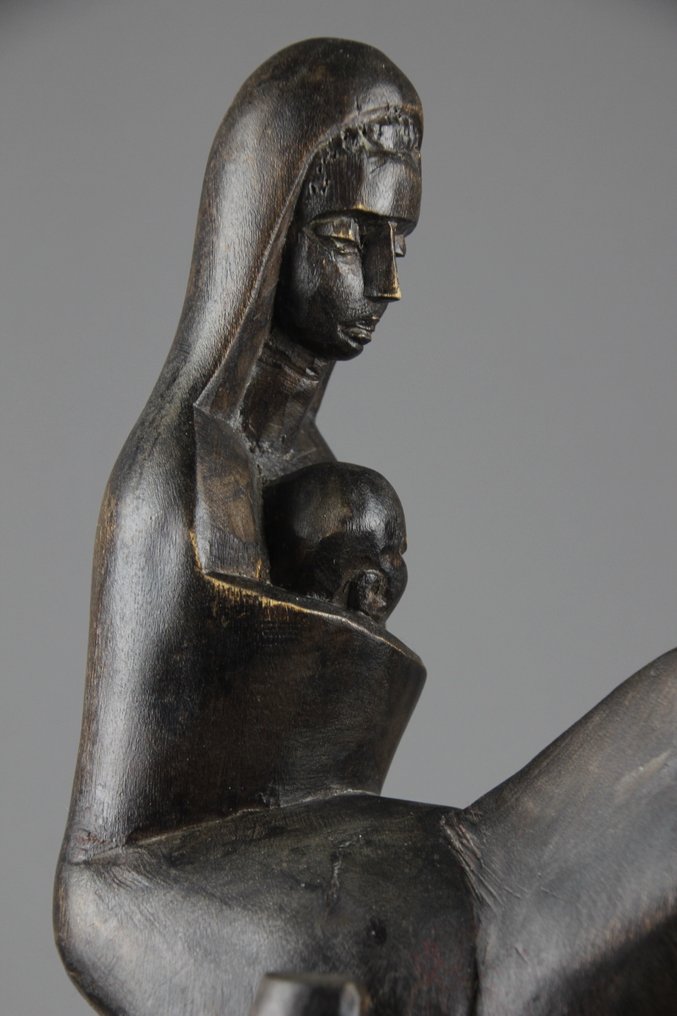 Σκάλισμα, Vlucht naar Egypte - 32 cm - Ξύλο #4.3