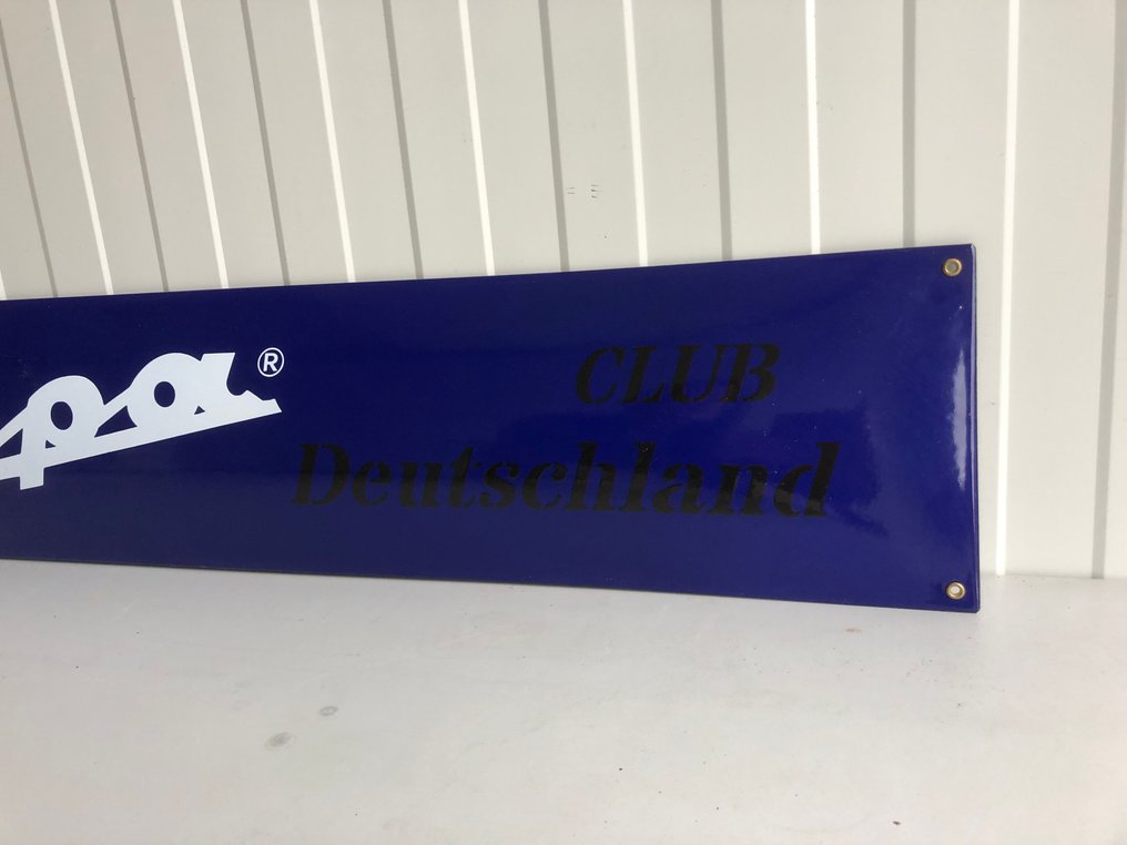 Germania / Deutschland VESPA SCOOTER CLUB Κυρτό πινακίδα από σμάλτο πορσελάνης 100x20 εκ. - Εμαγιέ πινακίδα - Σμάλτο, Χάλυβας #3.2